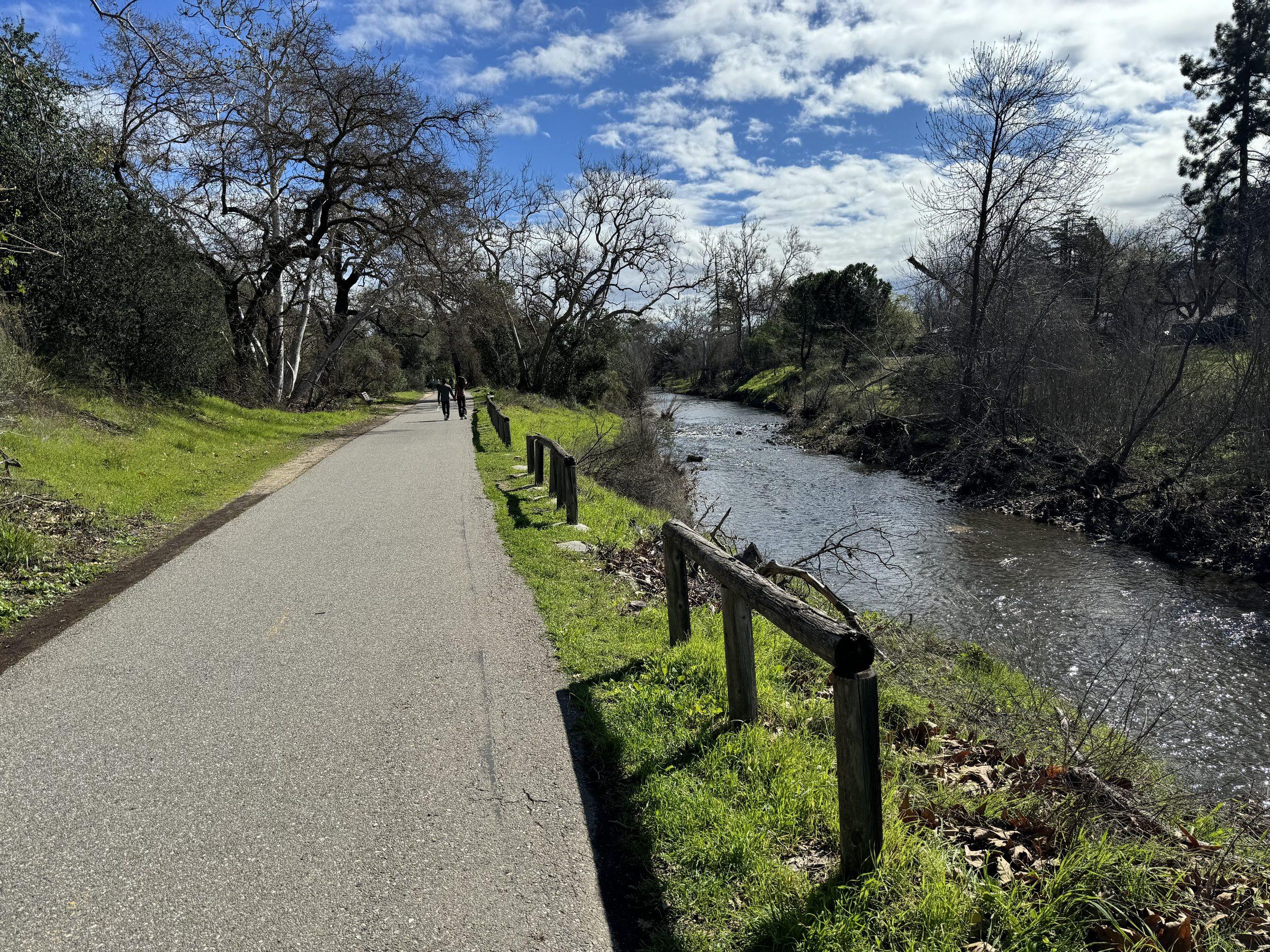 Los Alamitos Creek Trail in Almaden Valley, San Jose