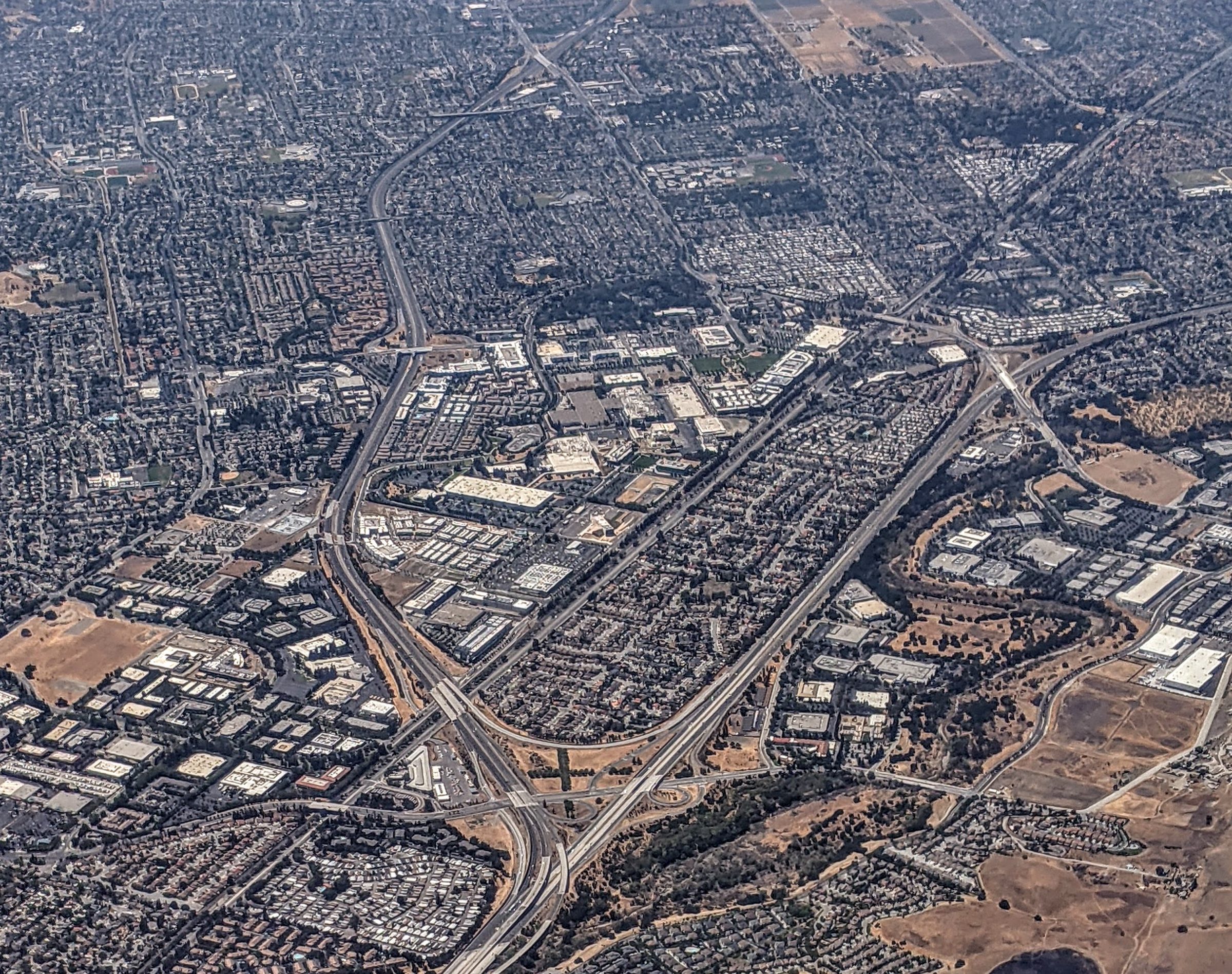 Aerial view of south San Jose near Blossom Valley and Edenvale